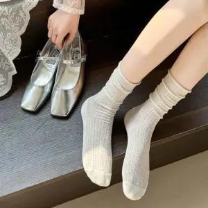 키밍 여성 골지 장목 양말 5켤레 데일리삭스 얇은 덧신