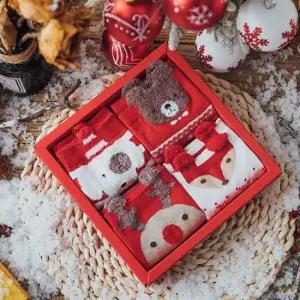 여자 크리스마스 선물 성탄절 양말 4켤레 세트