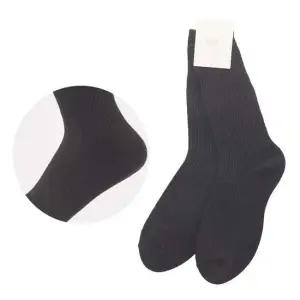 남성용 가는골지 장목양말 초코브라운 3켤레