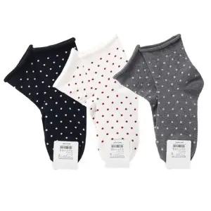 여성용 발목돌돌이 패션 중목양말 색상랜덤 3켤레