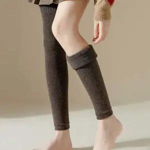 따뜻한 무릎보호대 니트 레그워머 겨울패션 스타일링 종아리방한대