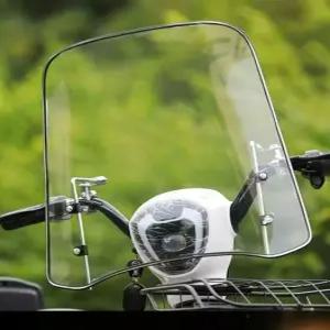 전기 자전거 윈드스크린 투명 앞유리 배달 실드 바람막이