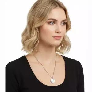 북유럽 감성 실버 로고 펜던트 목걸이 (C50456 AAE)