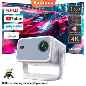 넷플릭스 호환 프로젝터 650ANSI 안드로이드 11 휴대용 4K 네이티브 Wifi6 BT5.2 1080P TP350 자동 키스톤