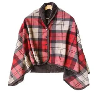 융털 극세사 어깨 담요 똑딱이 단추 무릎담요 담요 무릎담요