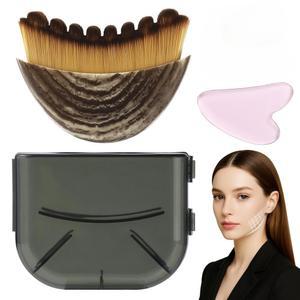 림프 마사지 페이스 브러쉬 얼굴 윤곽 위한 세트 조형을 배수 괄사 턱선 마사지기