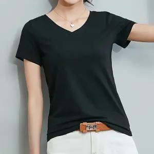 어나더블 엠바 스판 브이넥