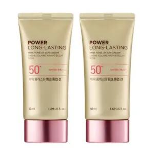 더페이스샵 파워 롱래스팅 핑크 톤업 선로션 SPF50+ PA++++ 50ml 2개