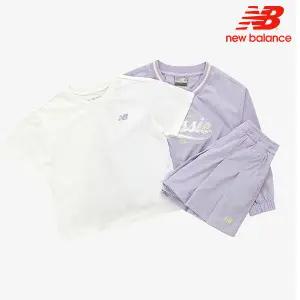 뉴발란스 키즈 3PCS 여아 우븐 셋업 NK9YE3102G-88 티셔츠 _