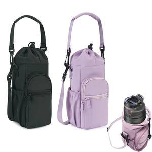 조절 가능한 스트랩 포켓 휴대폰 홀더 슬리브 가방 물병 크로스바디 보온병 보호