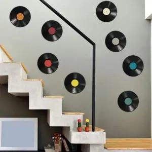 레코드판 인테리어 스티커 시트지 포인트벽지 포인트