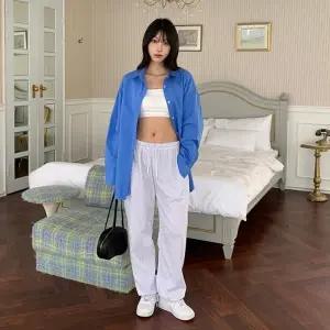 여자 허리밴딩 베이직롱 조거 트레이닝 팬츠