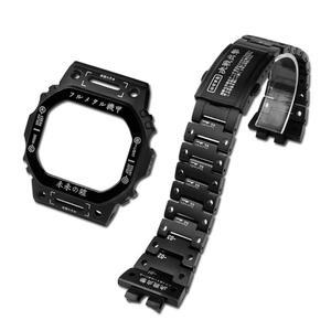 카시오 G-SHOCK 시계 GWM-B5000 DW5600 수정 스테인리스 스틸 갑옷 세트 스트랩 + 케이스 베젤 금속 버클 팔찌 시계 밴드용