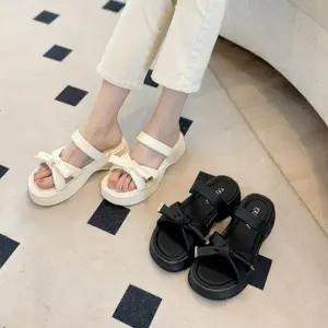 [옷자락]여자 여름 데일리 리본 플랫폼 스트랩 샌들