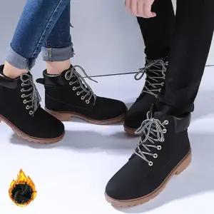 남성 방한 워커 기모 털부츠 남여공용 커플워커 겨울 남친룩 캐주얼털워커