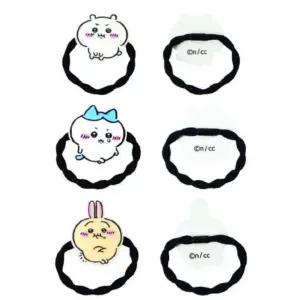 귀여운 머리끈 고무줄 초등 어린이 6개성인 데일리 캐릭터 묶는 아크릴헤어 악세사리 묶기 치이카와굿즈 방