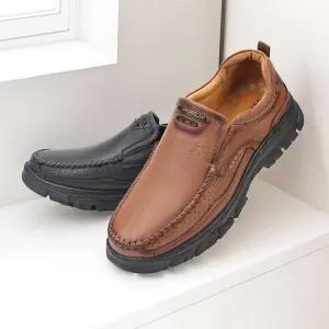 소가죽 엠보인솔 남자 로퍼 고탄력 발등밴딩 캐주얼화드라이빙슈즈 구두 남성단화 쿠션보트화 페니 캐주얼