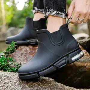 스포티 앵클 방수화 에어쿠션 레인부츠 데일리 숏장화비오는날 장마 발편한 장마철 빗길 출퇴근 캠핑 아웃