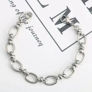 [하프클럽/]남성용 데일리 써지컬 스틸 체인 팔찌 20대 30대 힙