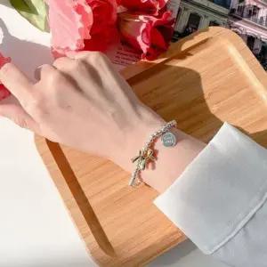 [하프클럽/]러블리 골드 포인트 팔찌 아가 강아지 모티브