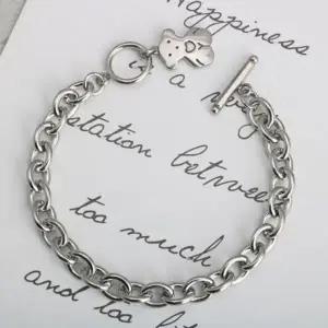 [하프클럽/]남녀 공용 장식 체인 팔찌 예쁜 캐주얼 곰돌이 팬던트