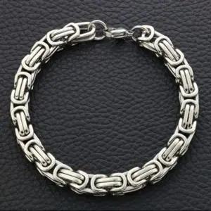 [하프클럽/]써지컬스틸 남성 패션 체인 팔찌 강인한 남자 4mm
