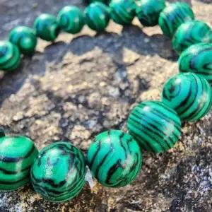 [하프클럽/]남성 행운 팔찌 천연서민말라카이트