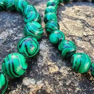 [하프클럽/]말라카이트 원석 팔찌 남자 여자 커플 우정 특이한