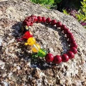 [하프클럽/]재물 복주머니 옥돌 비휴팔찌 재물운 건강운 행운기원