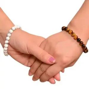 [하프클럽/]소원 통하는 행운 천연석 팔찌 호안석 백송석 오닉스