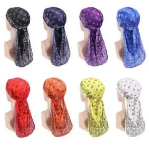 듀렉 반다나 흑인 머리 스카프 손수건 힙합 두건 듀랙 모자 식당 요리 헬스 바이크