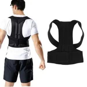 어깨고정밴드 남성용 블랙색상 X자 스트랩 바른자세 등 밴드