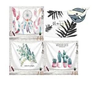 수채화 그림 패브릭 커튼 장식창문 가림막 가림막커튼 가리개커튼