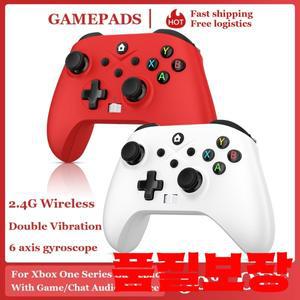 2.4G 무선 게임패드 Xbox One 시리즈 S X 콘솔 윈도우 7 8 10 PC용 듀얼 진동/6축 멀티 컨트롤러