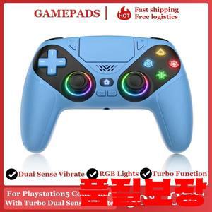 PS5/PS5 Slim/PC용 무선 컨트롤러 홀 조이스틱 듀얼 진동 게임패드 터보 센스 프로그래밍 지원