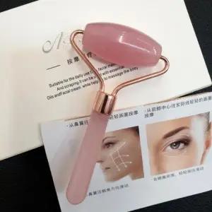 뷰티 관리용품 핑크 옥롤러 얼굴마사지