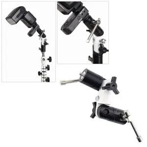 [셀러에이드]플래시 거치대 브라켓 삼각대 헤드 LED 라이트 조명 우산