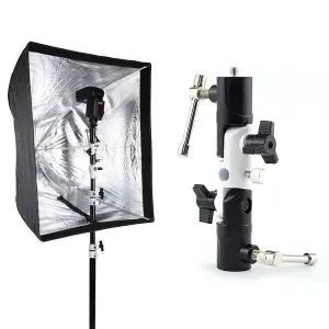 [셀러에이드]카메라 삼각대 헤드 스피곳 플래시 각도 조절 마운트 거치대