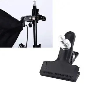 [셀러에이드]방송 촬영 배경지 플래시 LED 라이트 고정 집게 거치대 클램프