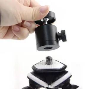 [골드스마일]액션캠 조명 카메라 볼헤드 마운트 1/4 3/8 나사 홀 삼각대 헤드