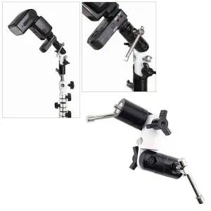 [골드스마일]플래시 거치대 브라켓 삼각대 헤드 LED 라이트 조명 우산