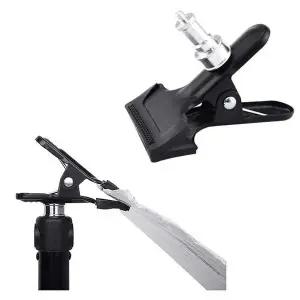 [골드스마일]방송 촬영 크로마키 스크린 천 집게 거치대 플래시 나사 클램프