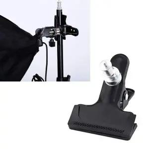 [골드스마일]방송 촬영 배경지 플래시 LED 라이트 고정 집게 거치대 클램프
