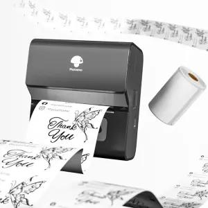 Phomemo M221 바코드 라벨 프린터 3인치 메이커 비즈니스/가정용 Bluetooth 열전사 전화 및 PC와 호환 가능