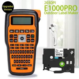Brother Ptouch Tze 케이블 라벨 기계와 호환되는 휴대용 메이커 통신 203dpi E1000PRO