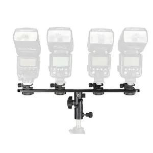 4중 콜드슈 마운트 브라켓 거치대 카메라 스트로보 삼각대 헤드