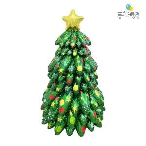 스탠딩 조립형 입체 크리스마스트리 은박풍선 연말장식풍선