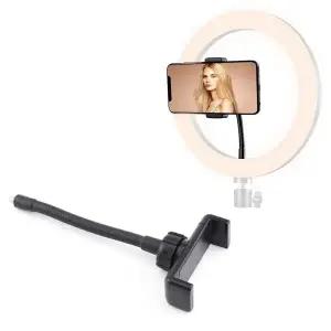 스마트폰 방송 촬영 삼각대 홀더 거치대 LED 라이트