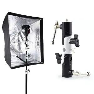 카메라 삼각대 헤드 스피곳 플래시 각도 조절 마운트 거치대