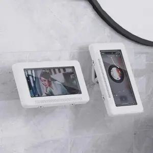 ( )욕실 방수 핸드폰 거치대 케이스 벽 무타공 각도조절 샤워 욕실 화장실 홀더